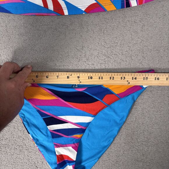 NWT Trina Turk Rio Convertible Bandeau Tankini Set Women’s Size 6 Psychedelic - Picture 10 of 16